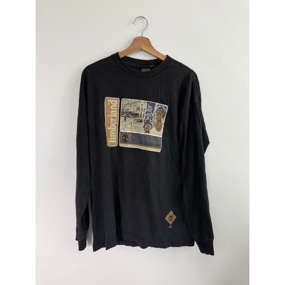 Vintage Men's Timberland Long Sleeve Tee, XL